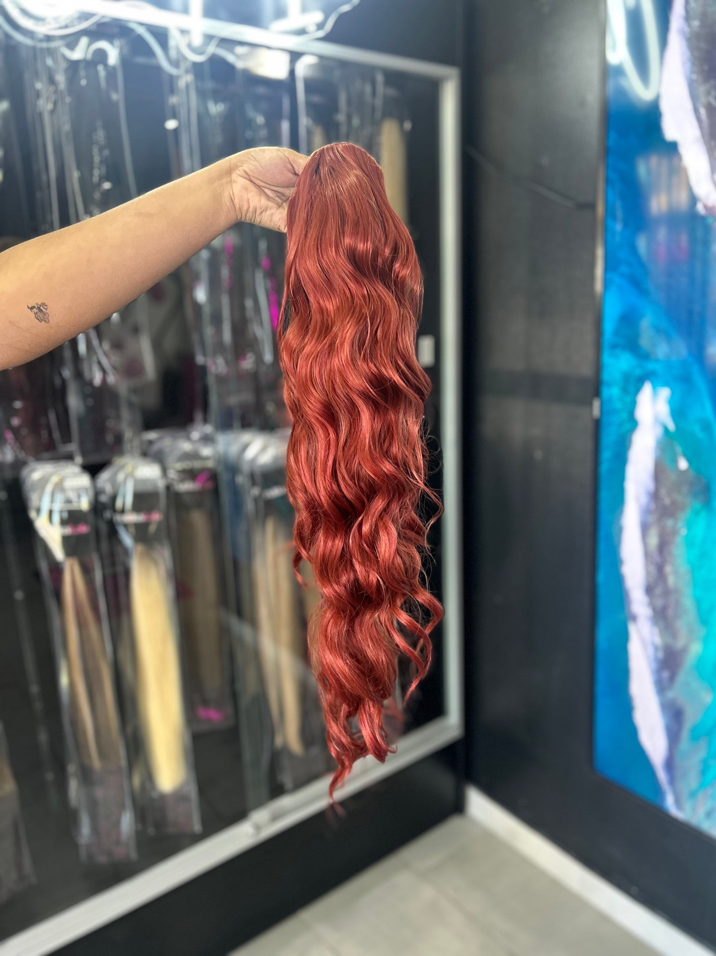 Synthetic ponytail: Coper